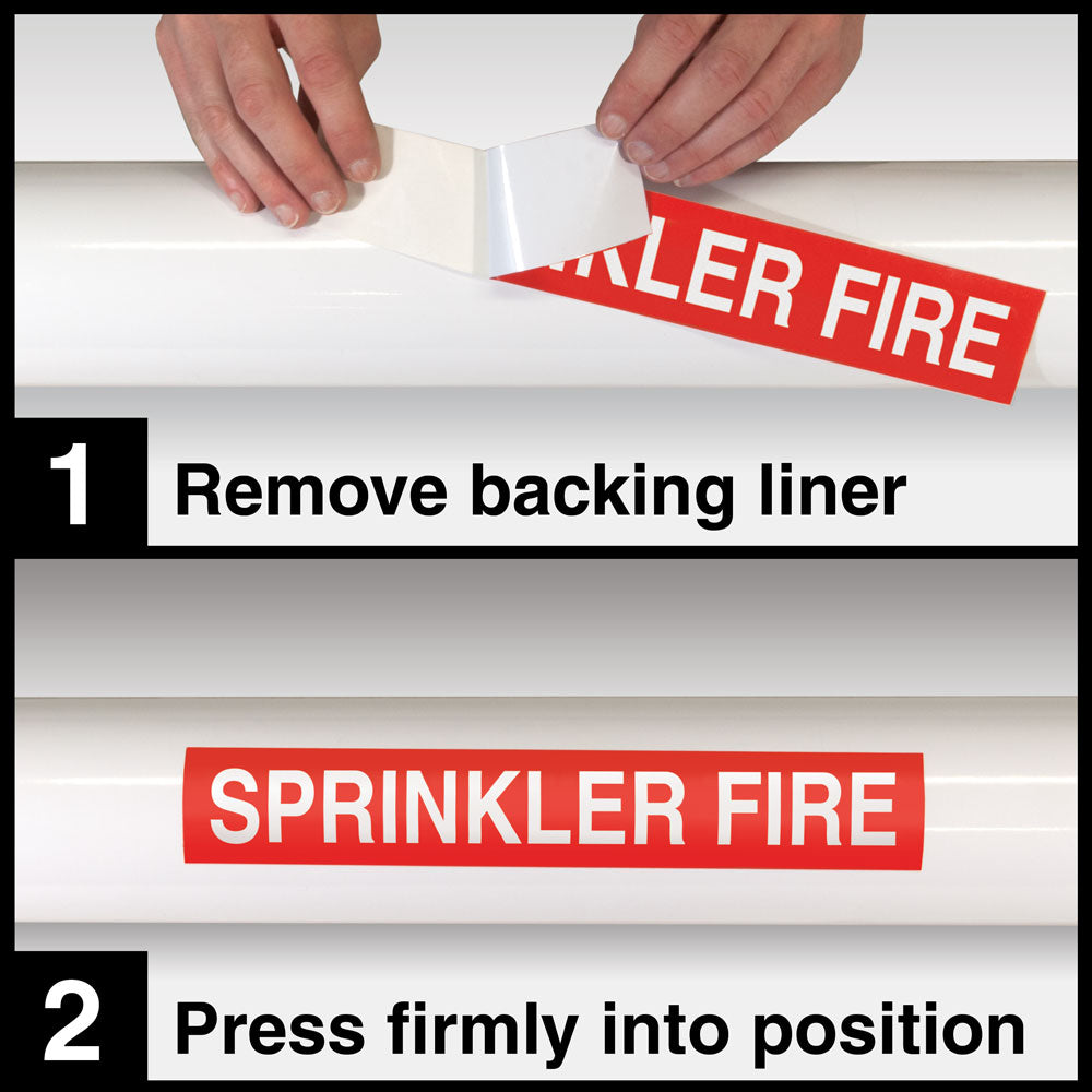 PM-series pipe marker applied to a pipe