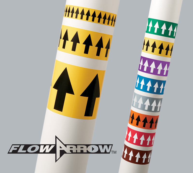 Pipe Marker Adhesive Directional Flow Arrows on a roll (108 ft)