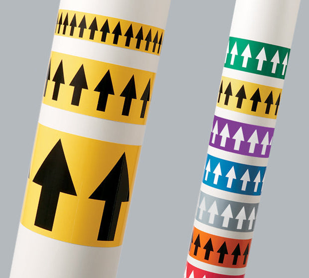 Pipe Marker Adhesive Directional Flow Arrows on a roll (108 ft)