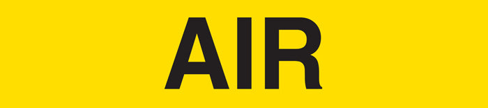 PM1010-series AIR Yellow/Black Printed Self- Adhesive Individual Pipe Identification Markers