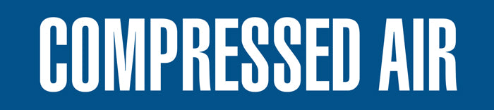 PMR1066F COMPRESSED AIR White on Blue Pipe Marker Adhesive Labels on a roll (2 in x 54 ft)