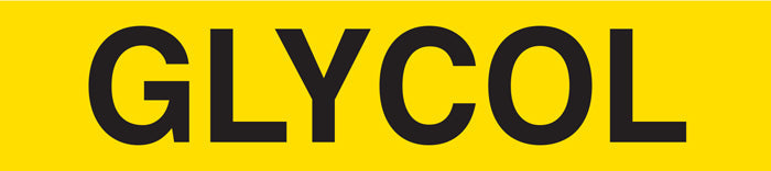 PM1136-series GLYCOL Yellow/Black Printed Self- Adhesive Individual Pipe Identification Markers