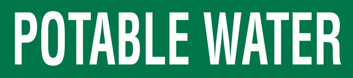 PMR1241F POTABLE WATER White on Green Pipe Marker Adhesive Labels on a roll (2 in x 54 ft)