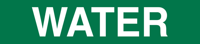 PM1324-series WATER Green/White Printed Self- Adhesive Individual Pipe Identification Markers