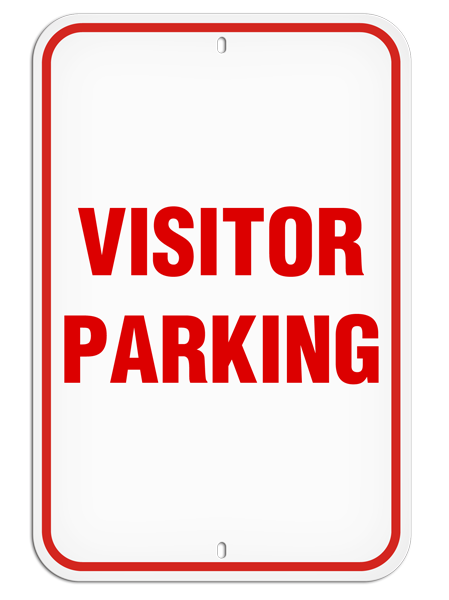 PSS1008R VISITOR PARKING PrimeGuard® Aluminum Reflective Parking Sign (12 in x 18 in)
