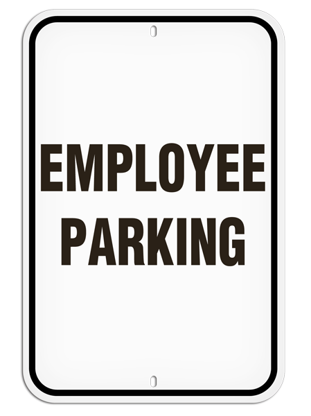 PSS1012R EMPLOYEE PARKING PrimeGuard® Aluminum Reflective Parking Sign (12 in x 18 in)