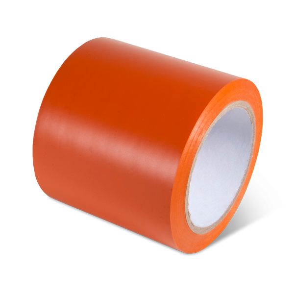 PST418XL Orange Extra Long Warehouse Conformable Adhesive Floor Marking Tape (4 in x 180 ft)
