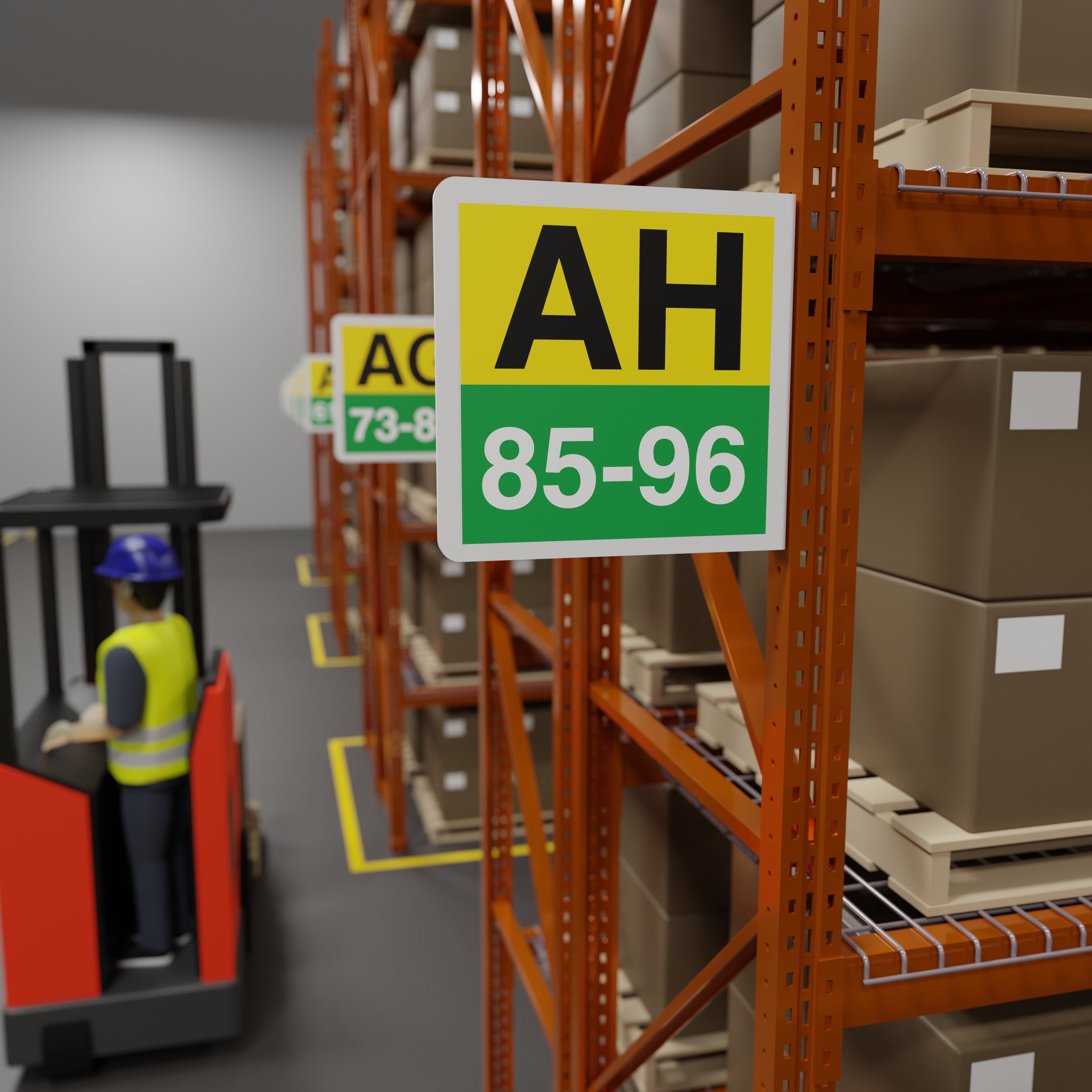 Facility Aisle Navigation & Safety Signage