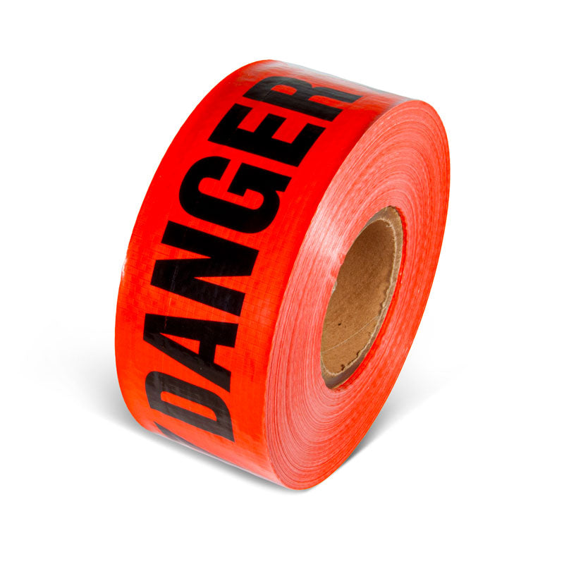 Reinforced Ultra-Durable Barricade Message Safety Tape (3 in x 500 ft) 12 /case - Price per Roll