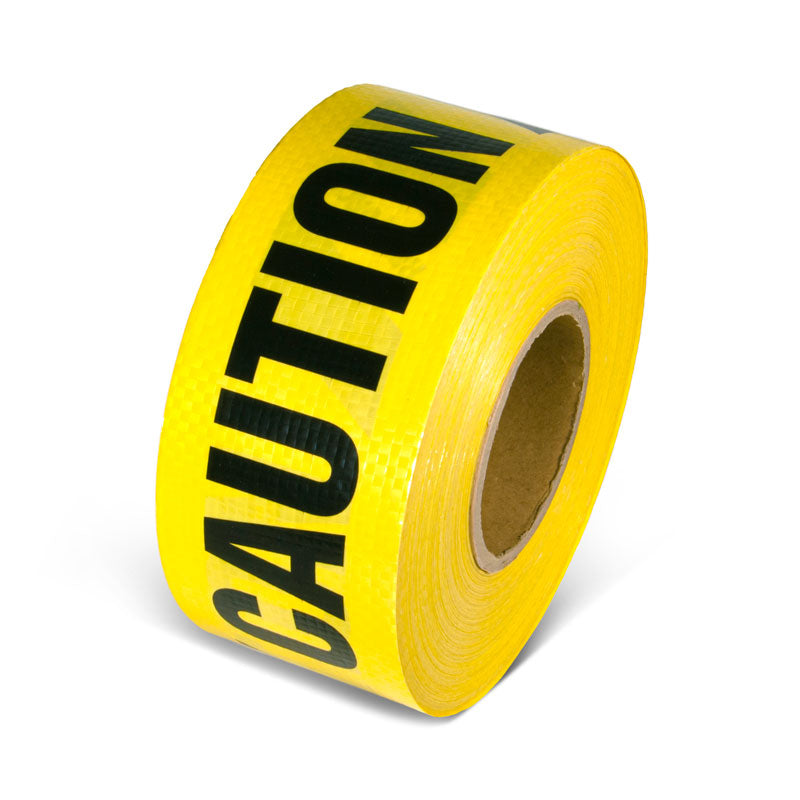 Reinforced Ultra-Durable Barricade Message Safety Tape (3 in x 500 ft) 12 /case - Price per Roll