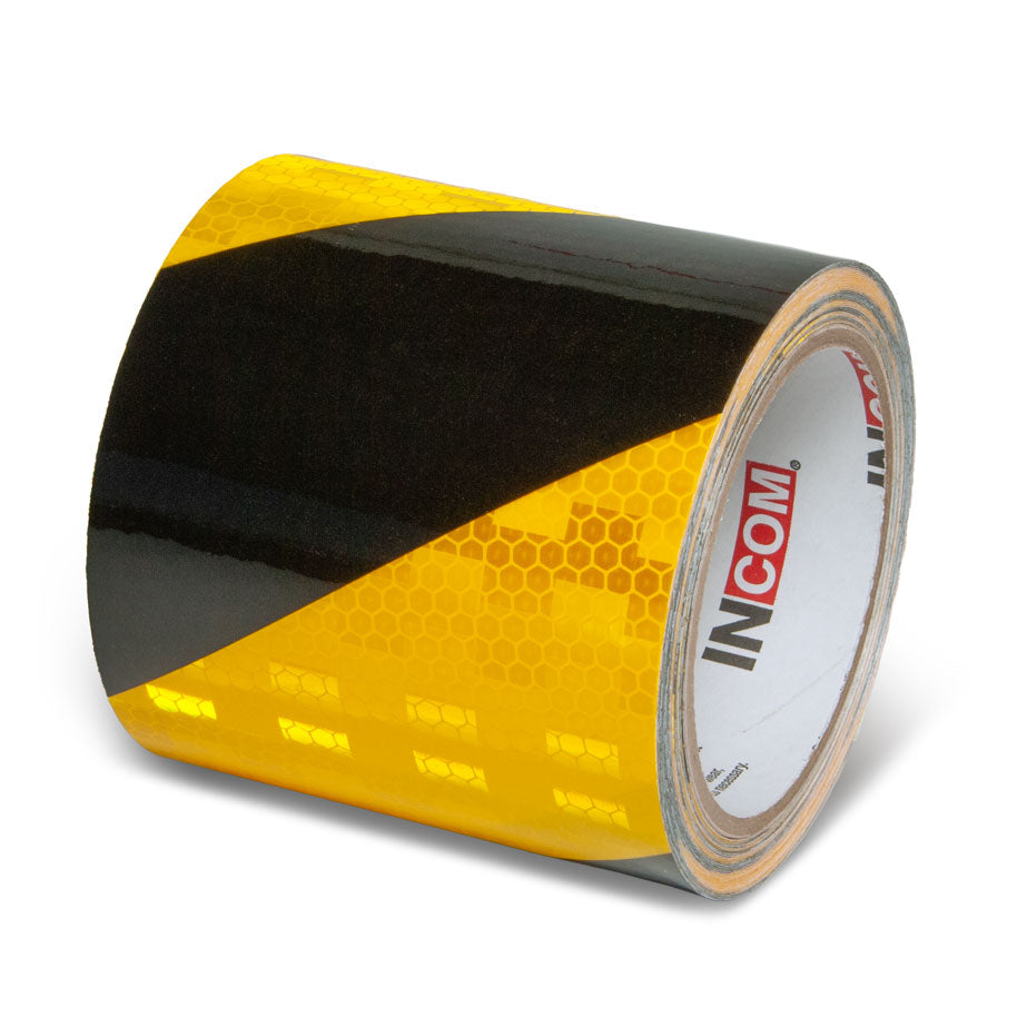 Prismatic Hazard Stripe Engineer Grade Reflective Adhesive Tape (30 ft)