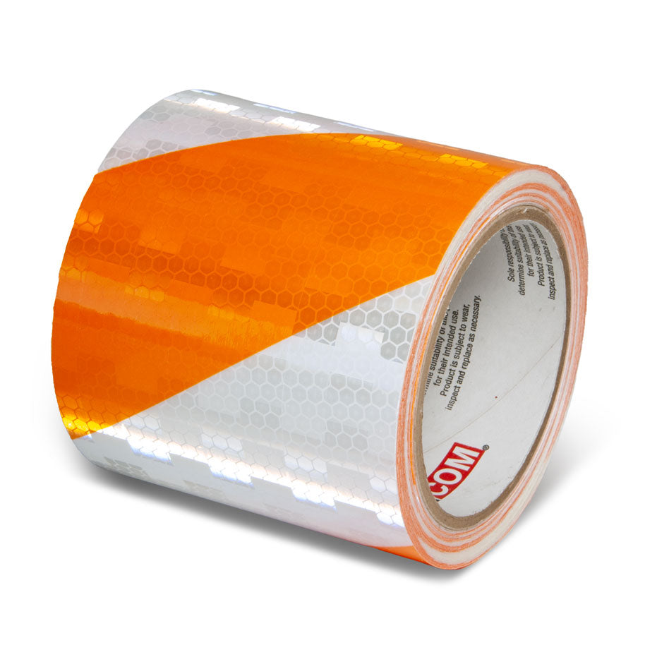 Prismatic Hazard Stripe Engineer Grade Reflective Adhesive Tape (30 ft)