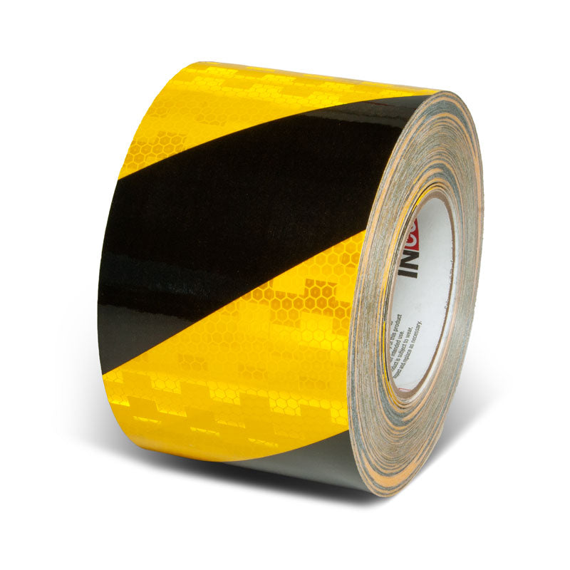 Prismatic Hazard Stripe Engineer Grade Reflective Adhesive Tape (150 ft)