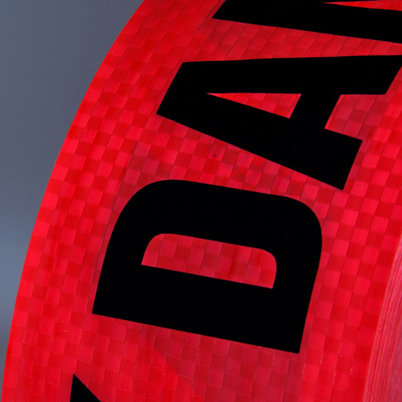 Reinforced Ultra-Durable Barricade Message Safety Tape (3 in x 500 ft) 12 /case - Price per Roll