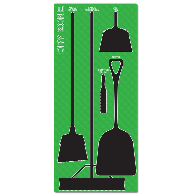 5S Lean Dry Zone Organizational Shadowboard with Hanging Hardware (30 in x 68 in)