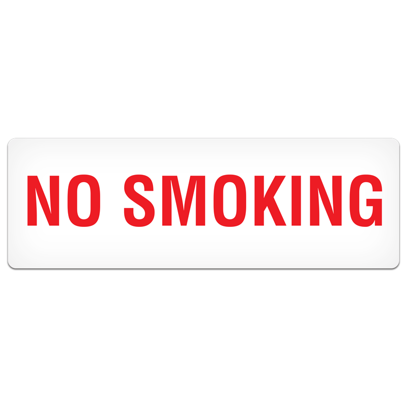 SB7029P NO SMOKING PrimeGuard® Safety Sign (4 in x 12 in)