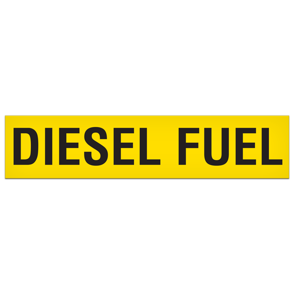 SB7032VL DIESEL FUEL PrimeGuard® Adhesive VynMark™ Safety Decal (2 in x 9 in)