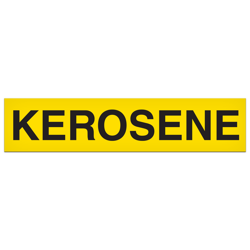 SB7033VL KEROSENE PrimeGuard® Adhesive VynMark™ Safety Decal (2 in x 9 in)