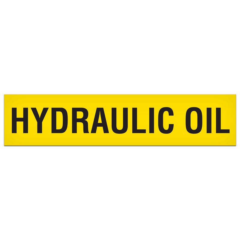 SB7037VL HYDRAULIC OIL PrimeGuard® Adhesive VynMark™ Safety Decal (2 in x 9 in)
