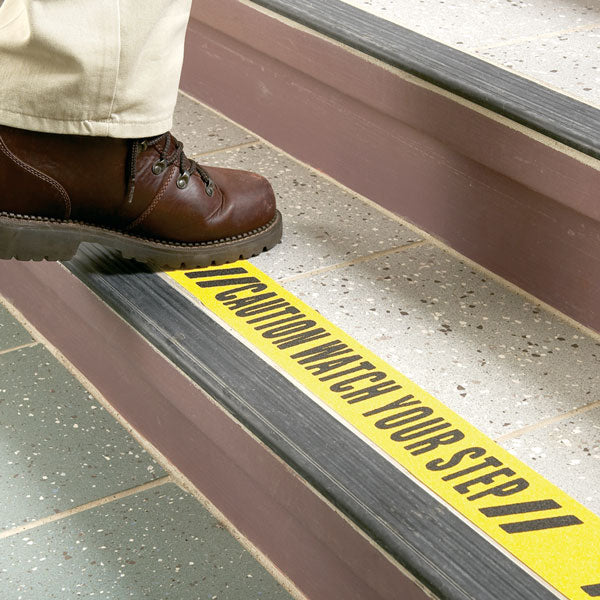 SG8903PT Gator Grip® Premium Worded Print WATCH YOUR STEP Yellow/Black Anti-Slip Grip Roll 60-grit Traction Tape (3 in x 60 ft)