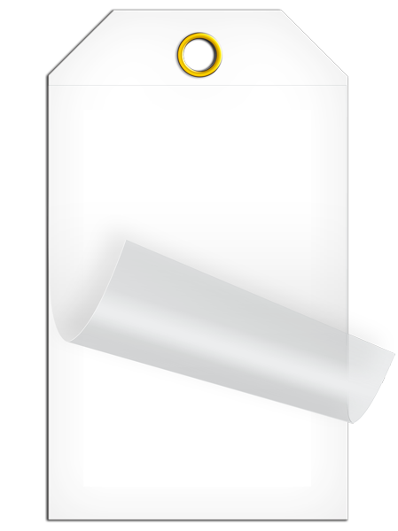 Colored **Blank** DuraPly™ Tag with DuraLAM™ Self-Laminating Flap (24/pkg)