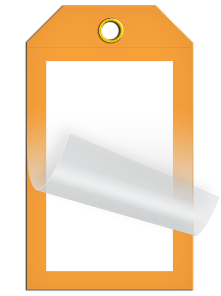 Colored **Blank** DuraPly™ Tag with DuraLAM™ Self-Laminating Flap (24/pkg)