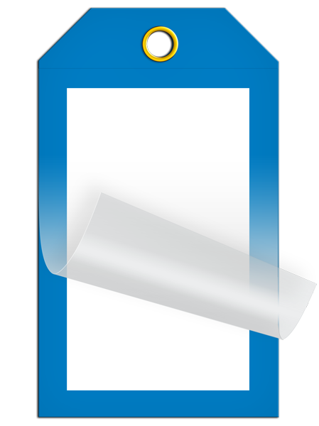 Colored **Blank** DuraPly™ Tag with DuraLAM™ Self-Laminating Flap (24/pkg)
