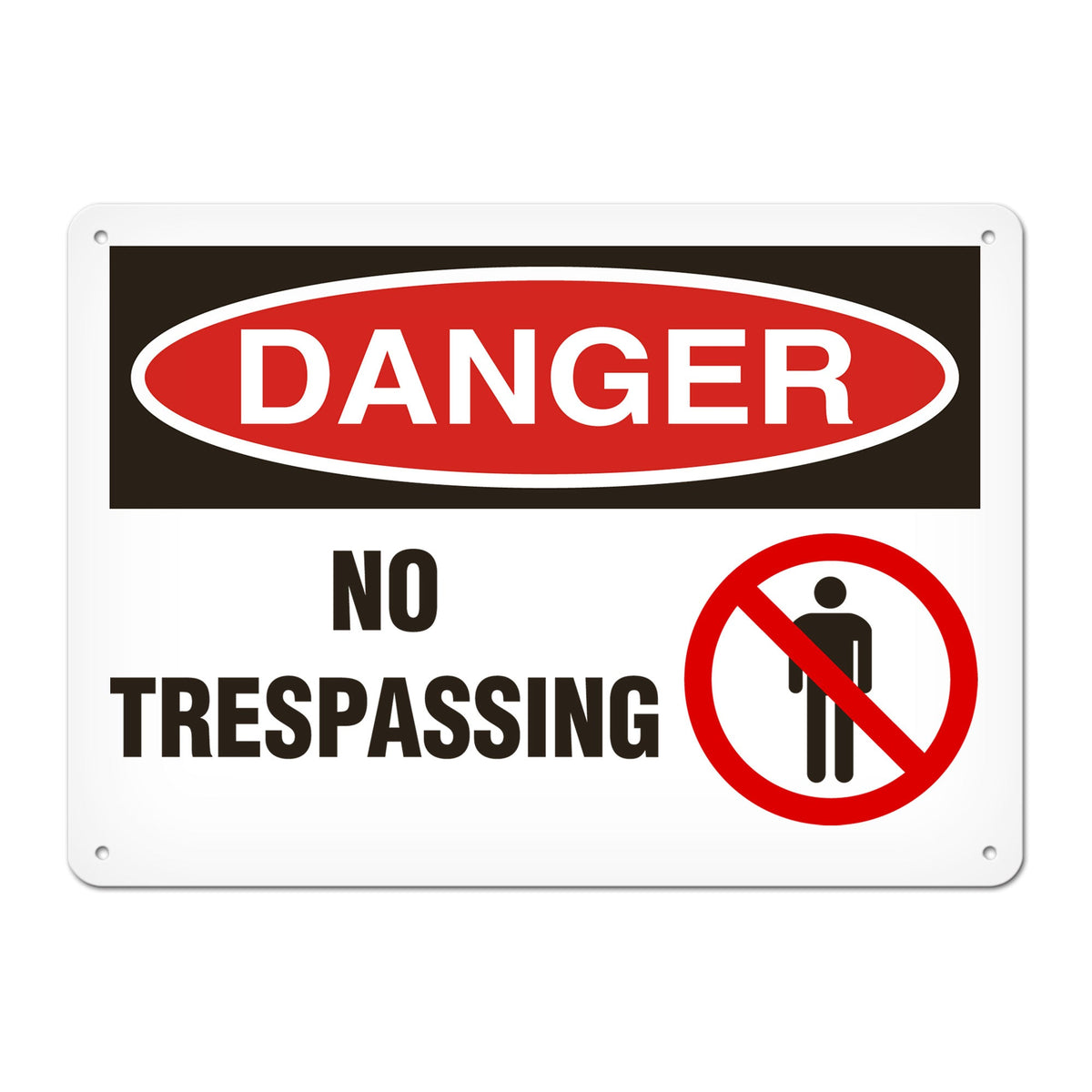 DANGER NO TRESPASSING PrimeGuard Traditional OSHA Style Safety Sign