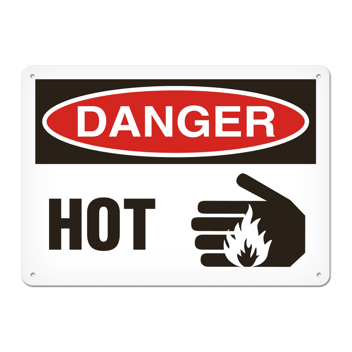 DANGER HOT PrimeGuard Traditional OSHA Style Safety Sign