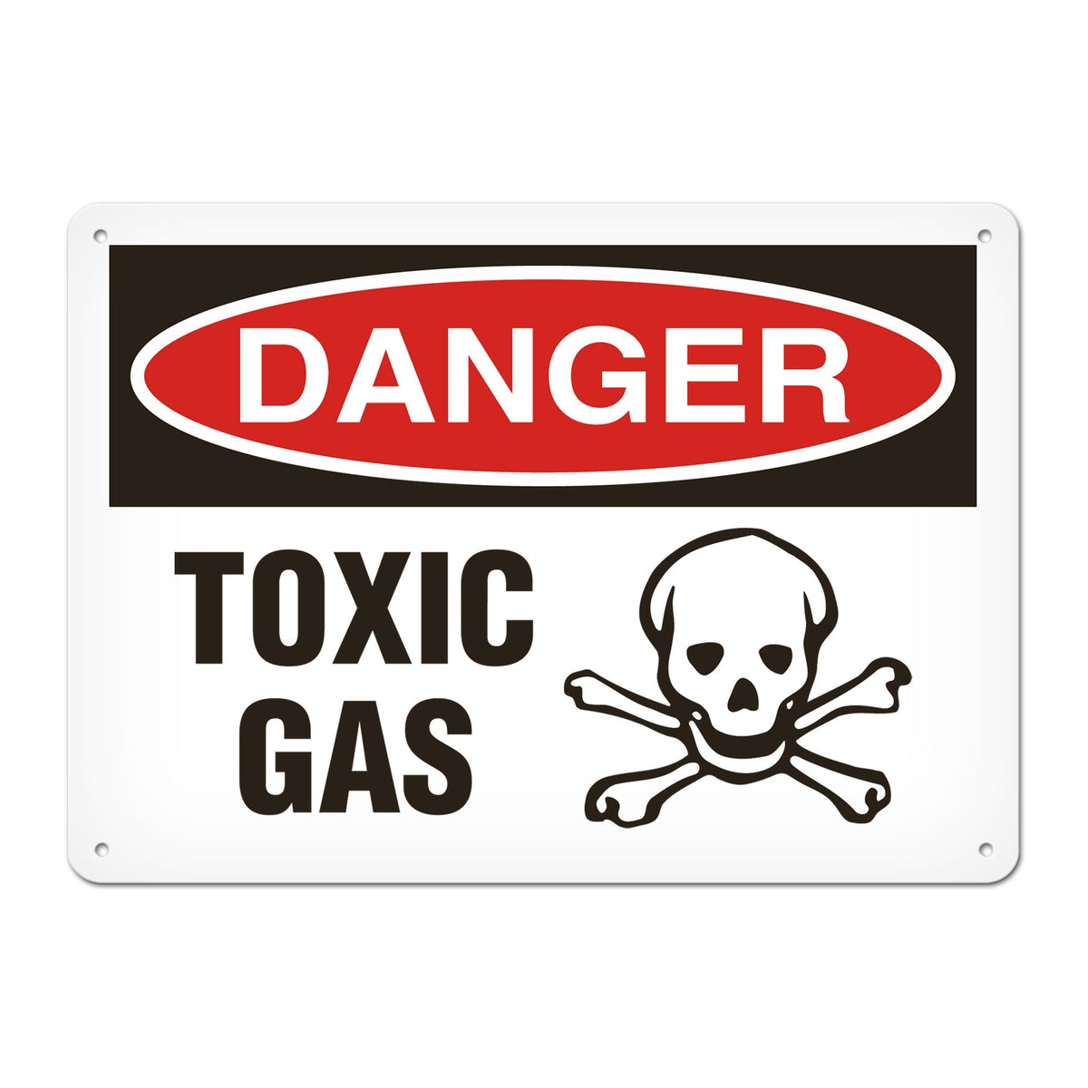DANGER TOXIC GAS PrimeGuard Traditional OSHA Style Safety Sign