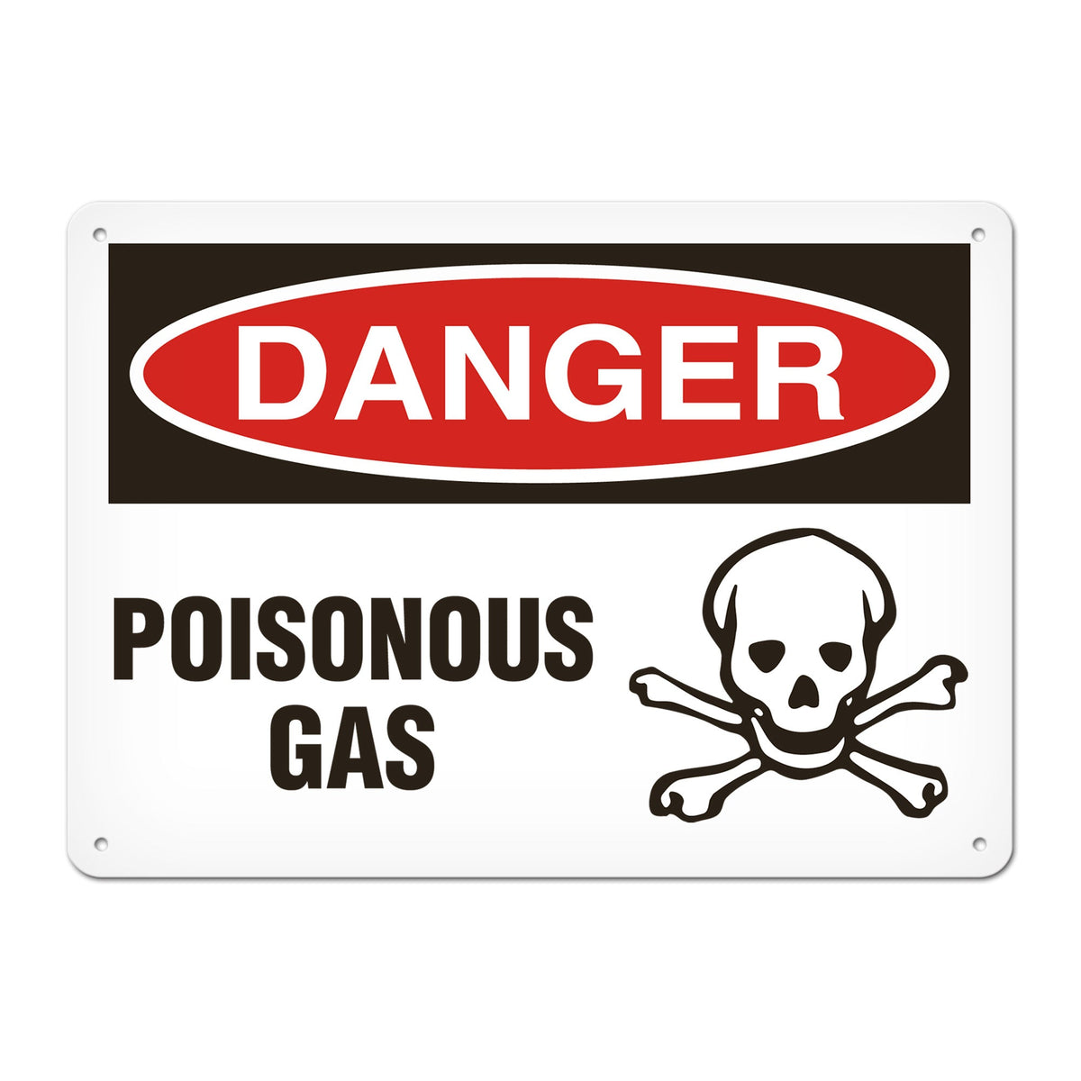 DANGER POISONOUS GAS PrimeGuard Traditional OSHA Style Safety Sign