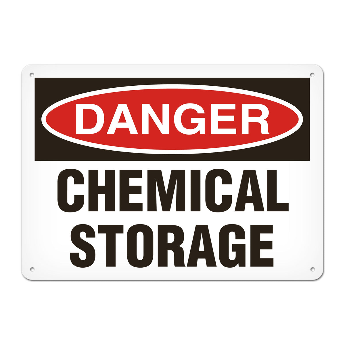 DANGER CHEMICAL STORAGE PrimeGuard Traditional OSHA Style Safety Sign