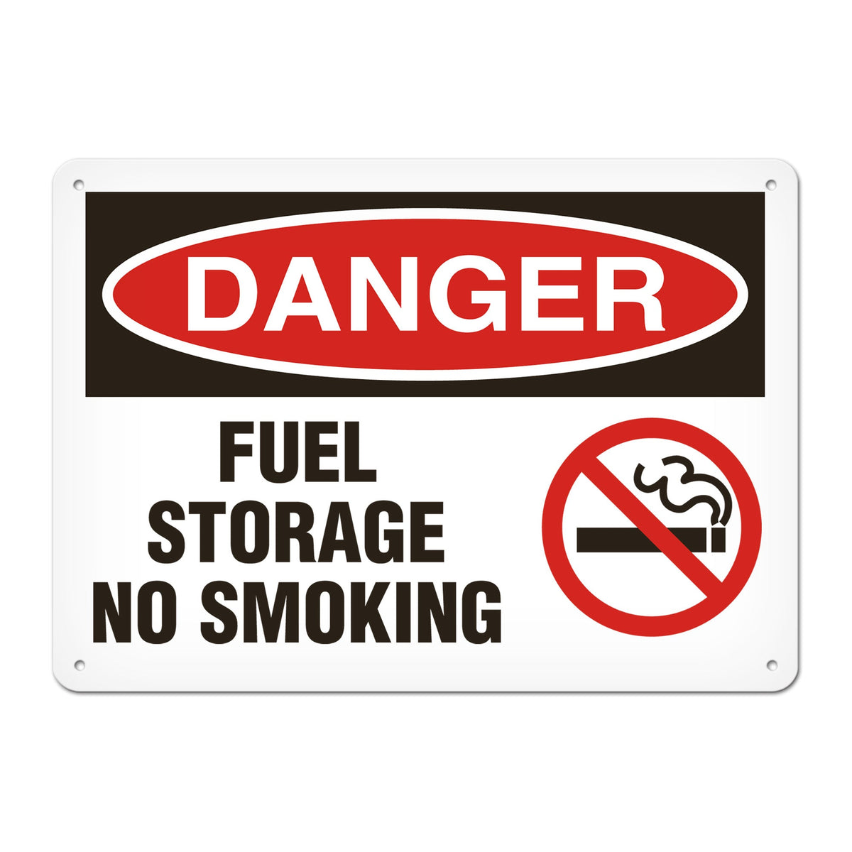 DANGER FUEL STORAGE NO SMOKING PrimeGuard Traditional OSHA Style Safety Sign