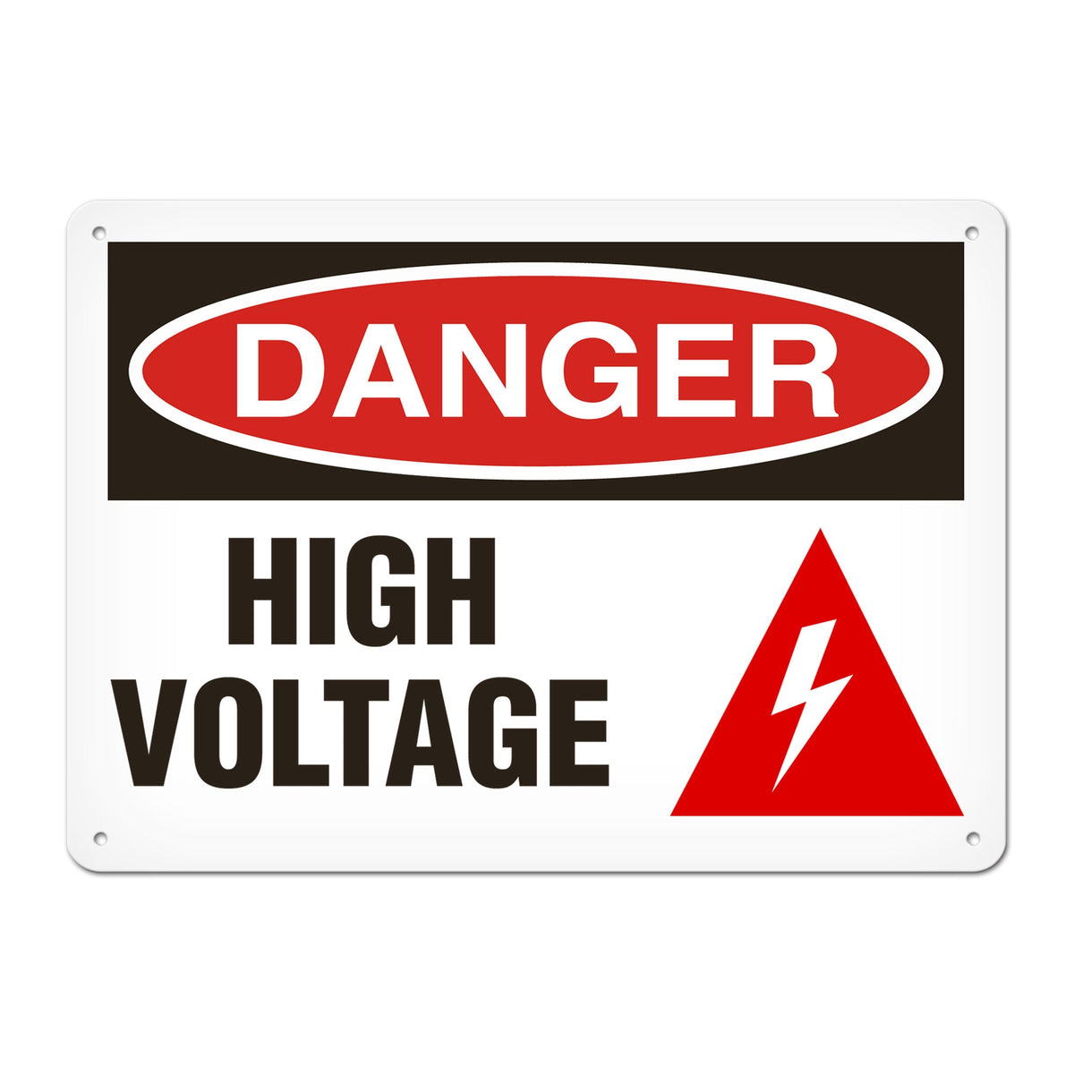DANGER HIGH VOLTAGE PrimeGuard Traditional OSHA Style Safety Sign