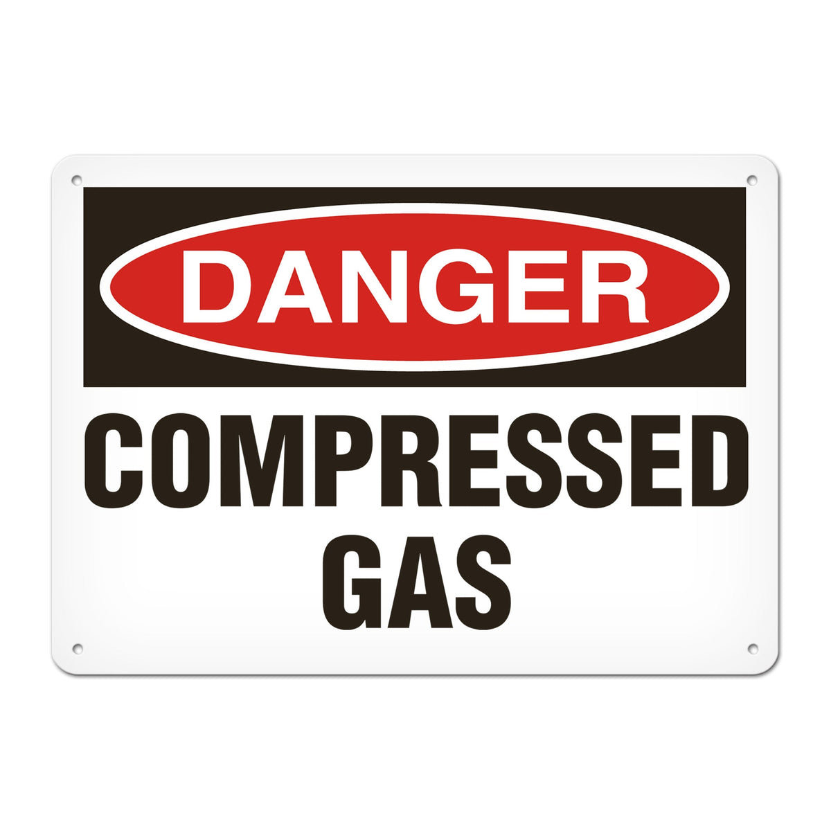 DANGER COMPRESSED GAS PrimeGuard Traditional OSHA Style Safety Sign