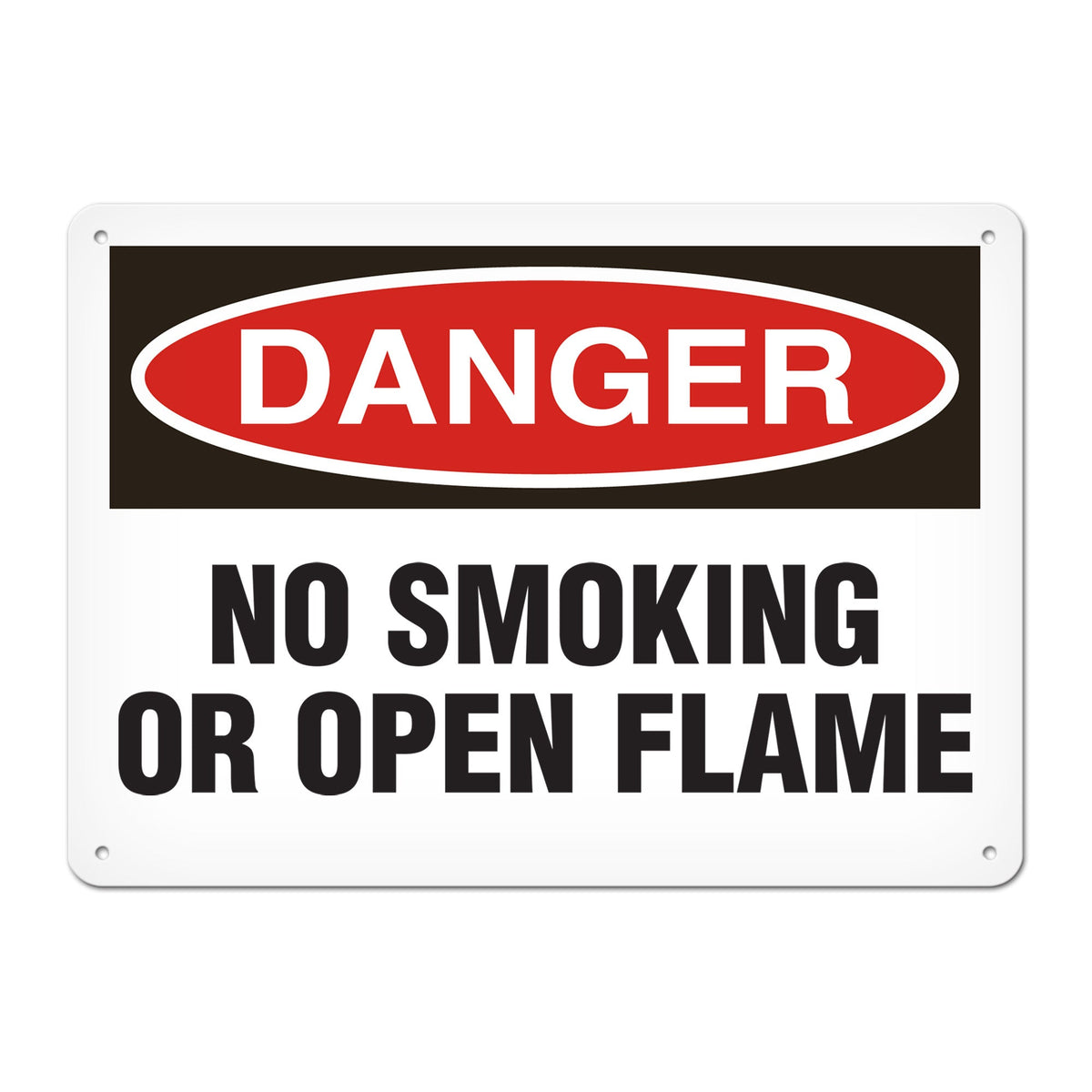 DANGER NO SMOKING OR OPEN FLAME PrimeGuard Traditional OSHA Style Safety Sign