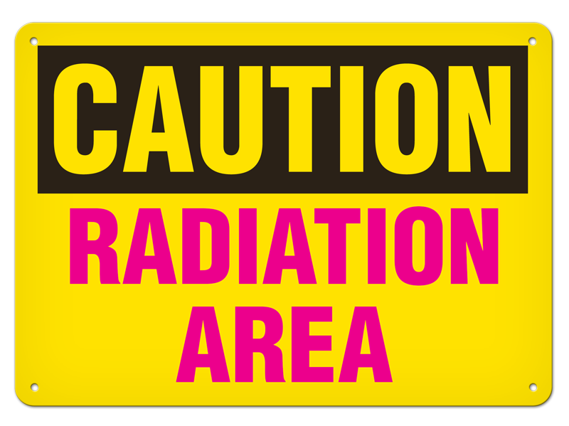 CAUTION RADIATION AREA PrimeGuard® Traditional OSHA Style Safety Sign
