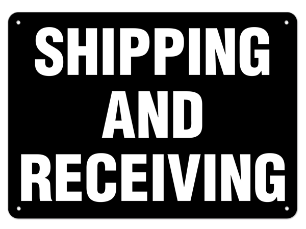 SHIPPING AND RECEIVING PrimeGuard® Safety Sign