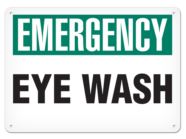 EMERGENCY EYE WASH PrimeGuard® Safety Sign