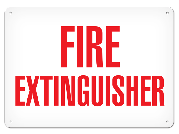 SS5145P FIRE EXTINGUISHER PrimeGuard® Fire Safety Equipment Safety Sign (10 in X 14 in)