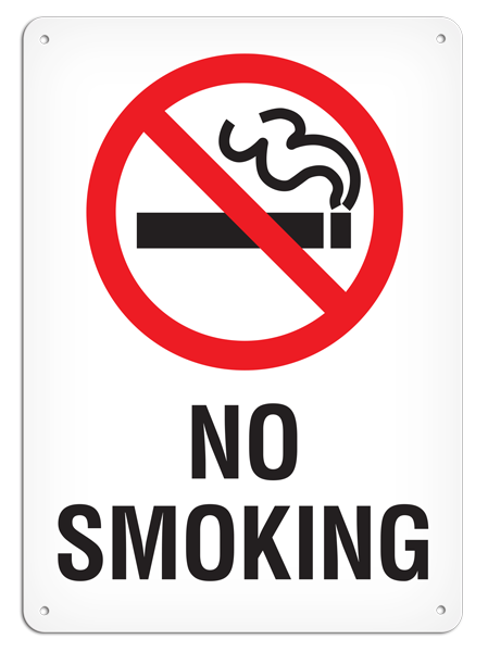 NO SMOKING w/ pictogram (portait) PrimeGuard® Safety Sign