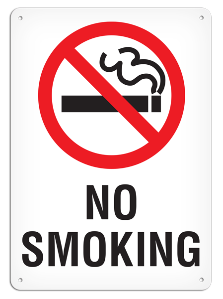 NO SMOKING w/ pictogram PrimeGuard® Safety Sign