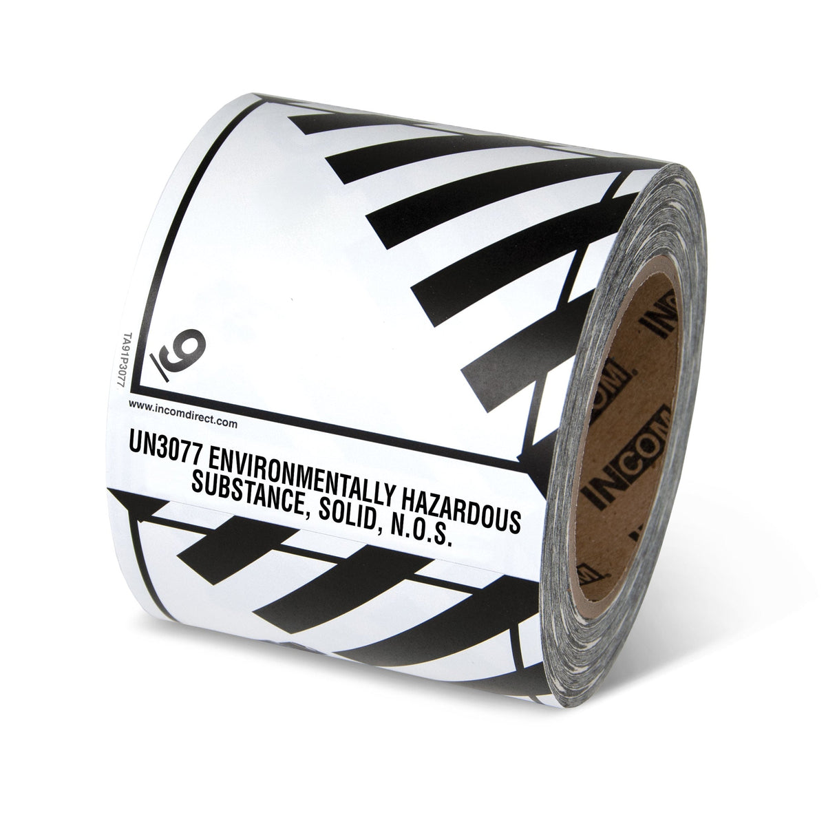 TA91P3077 Class 9 UN1760 MISCELLANEOUS PRODUCTS ENVIRONMENTALLY HAZARDOUS SUBSTANCES, SOLID, N.O.S. Hazmat Hazardous Material DOT Worded Preprinted Tabbed Shipping Labels (4 in x 4.75 in) 500 /roll