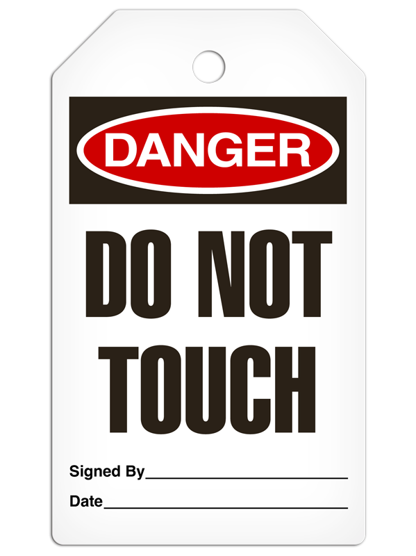 DANGER DO NOT TOUCH DuraPly™ Safety Tag (25/pkg)