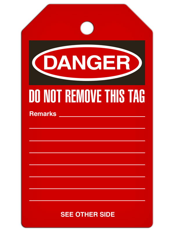 DANGER DO NOT OPERATE (Red) DuraPly™ Safety Tag (25/pkg)