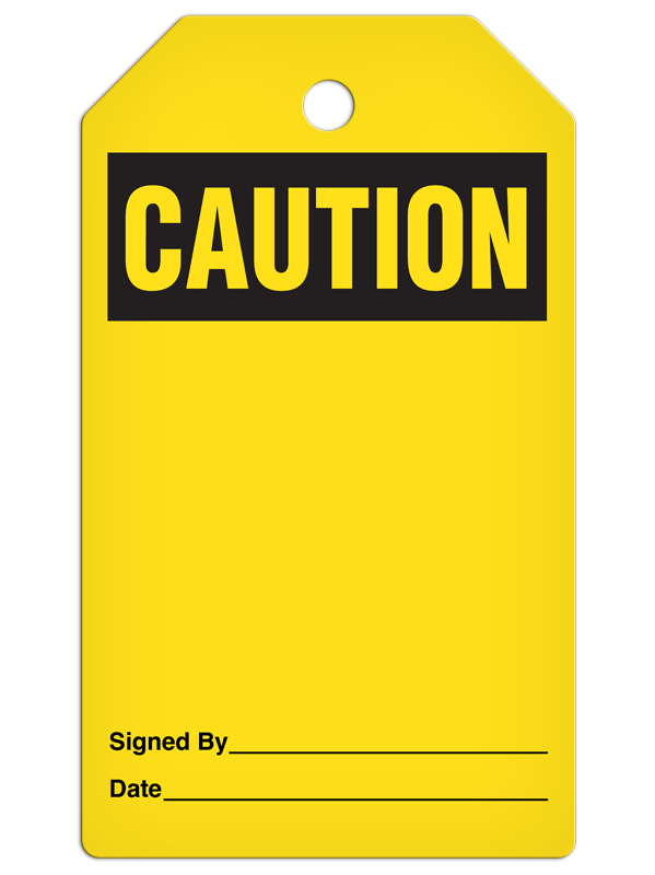 CAUTION **Blank** DuraPly™ Safety Tag (25/pkg)
