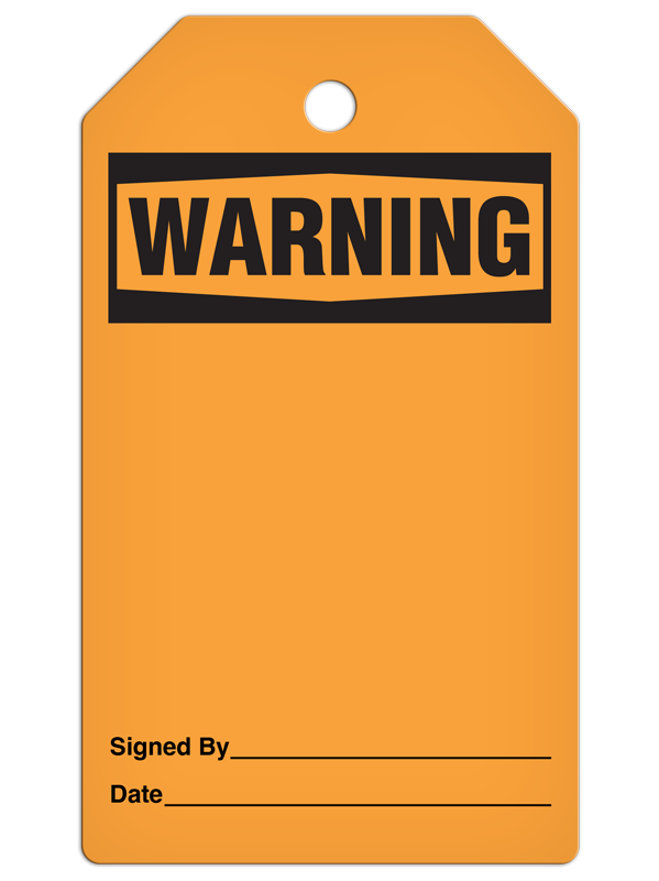 WARNING **Blank** DuraPly™ Safety Tag (25/pkg)