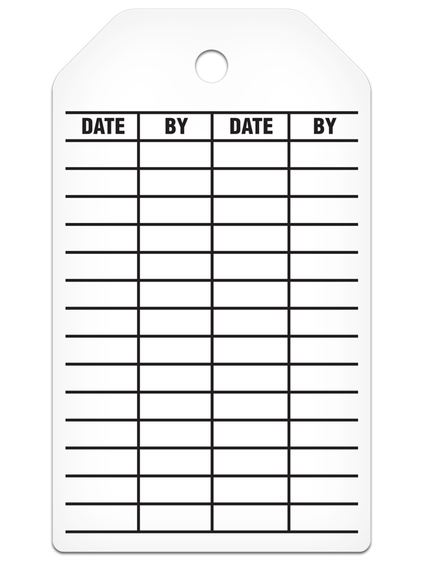 AED AUTOMATIC EXTERNAL DEFIBRILLATOR INSPECTION DuraPly™ Safety Tag (25/pkg)