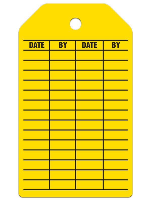 MAINTENANCE RECORD DuraPly™ Safety Tag (25/pkg)
