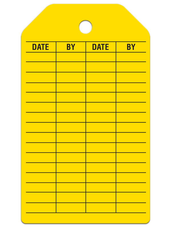 LUBRICATION RECORD DuraPly™ Safety Tag (25/pkg)